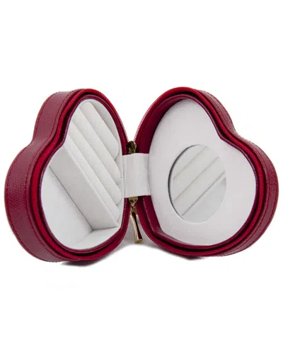 Bey-berk Leather Small Heart-shaped Jewelry Box In White