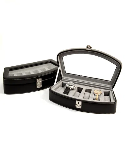 Bey-berk Leather Watch Box In Black