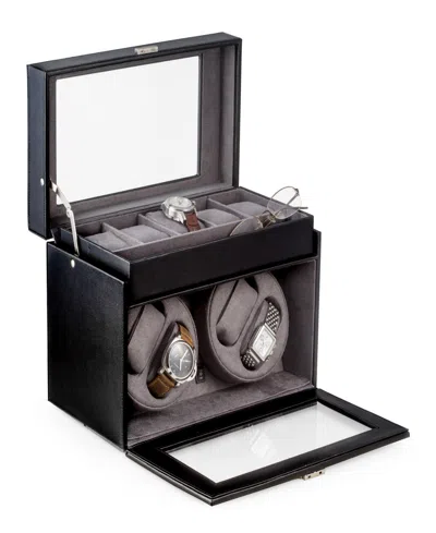 Bey-berk Leather Watch Winder In Black