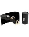 Bey-berk Leatherette 3 Level Jewelry Roll