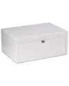 Bey-berk Leighton White Lacquer Jewelry Chest