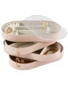 Bey-berk Lily Jewelry Tray In Pink