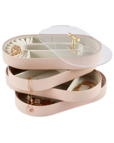 Bey-berk Lily Jewelry Tray In Pink