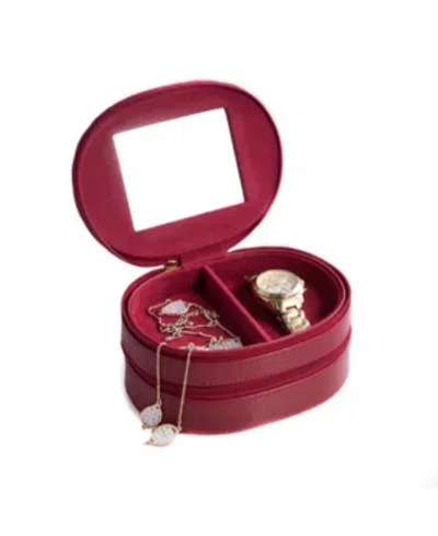 Bey-berk Lizard 2 Level Jewelry Case With Mirror In Multi