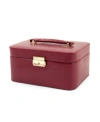 Bey-berk Red Lizard Debossed Leather Jewelry Box In Multi