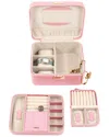 Bey-berk Lizard Leather Jewelry Box In Pink