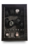 Bey-berk Ash Wood High Lacquer 8-watch Winder & Storage Case In Multi Color