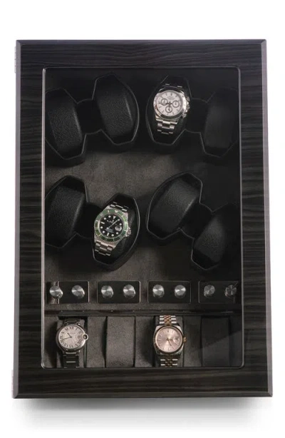 BEY-BERK BEY-BERK LOUIS ASH 8-WATCH WINDER & CASE