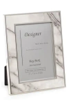 Bey-berk 5x7in Marble Picture Frame With Easel Back In Gray