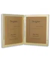 Bey-berk Mason Gold Plated Double 8x10 Frame In Gold