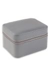 Bey-berk Matteo Leather Watch Case In Grey