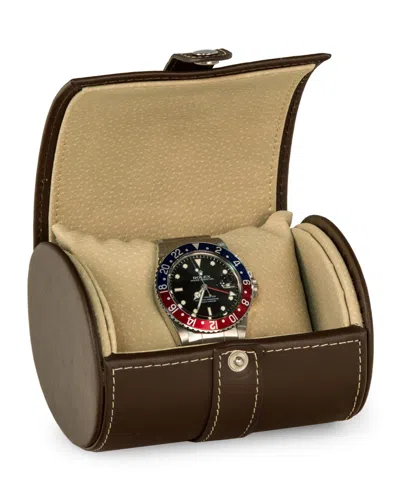 Bey-berk Men's Leather Single-watch Travel Case In Brown
