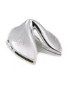 Bey-berk Men's Personalized Metal Fortune Cookie In Silver