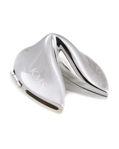 Bey-berk Men's Personalized Metal Fortune Cookie In Grey