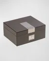 Bey-berk Men's Personalized Wooden Cigar Humidor In Black