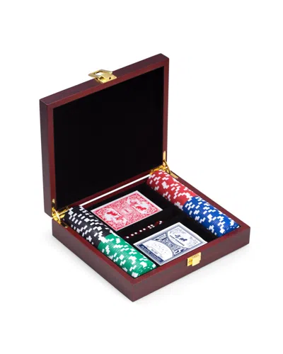 Bey-berk Men's Personalized Wooden Poker Set In Multi