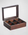 Bey-berk Men's Personalized Wooden Tea Box In Dark Cherry