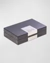 Bey-berk Men's Personalized Wooden Valet Box In Steel