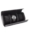 Bey-berk Milani Leather Watch Roll In Black