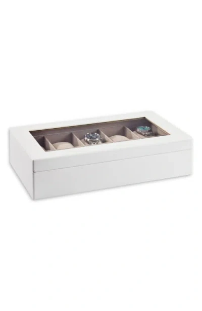 Bey-berk Modena Wood Watch Case In White