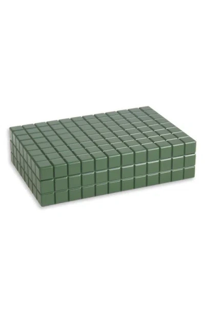 Bey-berk Modern Cube Watch Storage Box In Green