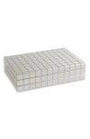 Bey-berk Modern Cube Watch Storage Box In Silver