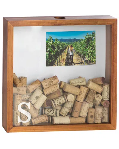Bey-berk Monogrammed Bottle Cap Shadow Box In Multi
