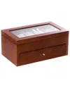 Bey-berk Monogrammed Cherry Wood 20-watch Box, (a-z)