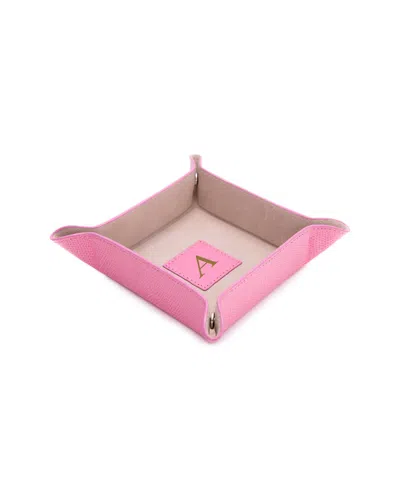 BEY-BERK BEY-BERK MONOGRAMMED LEATHER SNAP VALET