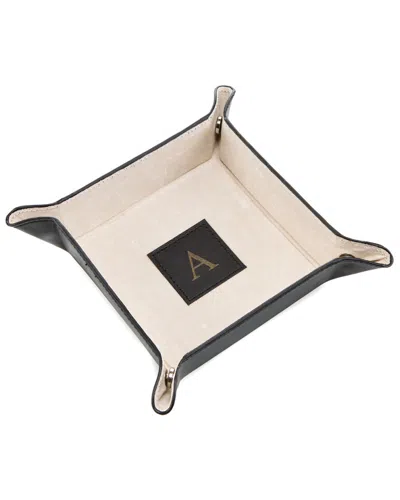 Bey-berk Monogrammed Leather Valet In Green