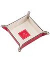 Bey-berk Monogrammed Leather Valet In Red