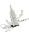 Bey-berk Monogrammed Bottle Shaped Stainless Steel Corkscrew In Silver