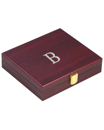 Bey-berk Monogrammed Poker Set In Brown