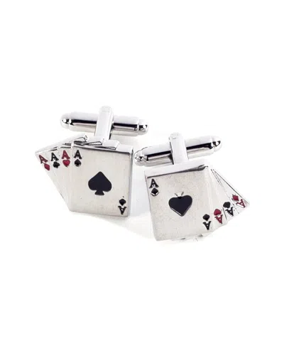 Bey-berk Poker Cufflinks No Color No Color In White