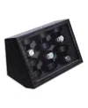 Bey-berk Polished Ash Wood Twelve Watch Winder In Grey
