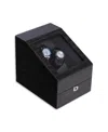 Bey-berk Polished Ash Wood Two Watch Winder And Three Watch Storage In Grey