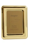 Bey-berk Polished Picture Frame In Gold