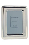Bey-berk Polished Picture Frame In Silver