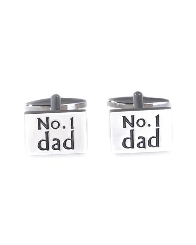 Bey-berk Rhodium Plated Cufflinks