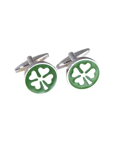 Bey-berk Rhodium Plated Cufflinks