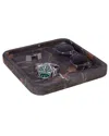 Bey-berk Robbie Genuine Marble Tray & Catch-all In Brown