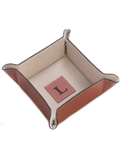 Bey-berk Saddle Brown Leather Snap Valet In White