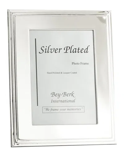 Bey-berk Silver Plated Picture Frame With Easel Back