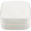 Bey-berk Small Leather Travel Jewelry Case In White