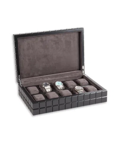 Bey-berk Square 10 Watch Case In Black
