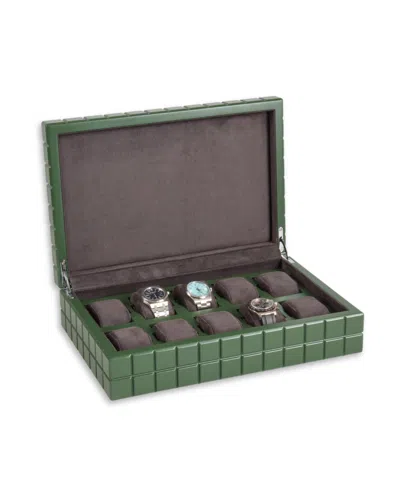 Bey-berk Square 10 Watch Case In Green