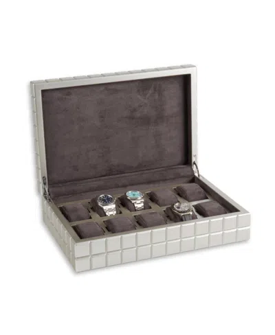 Bey-berk Square 10 Watch Case In Silver