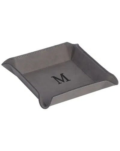 Bey-berk Square Valet In Grey Leatherette