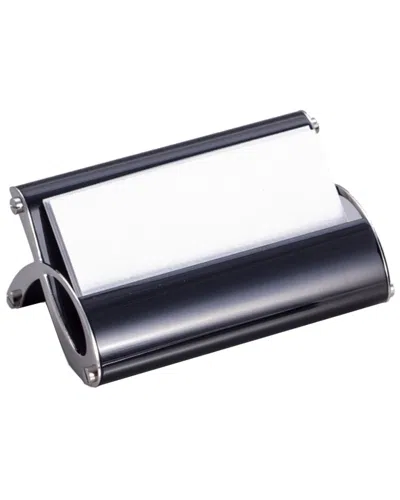 Bey-berk Stainless Steel Business Card Holder In Metallic