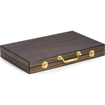 Bey-berk Tabletop Backgammon Set In Brown